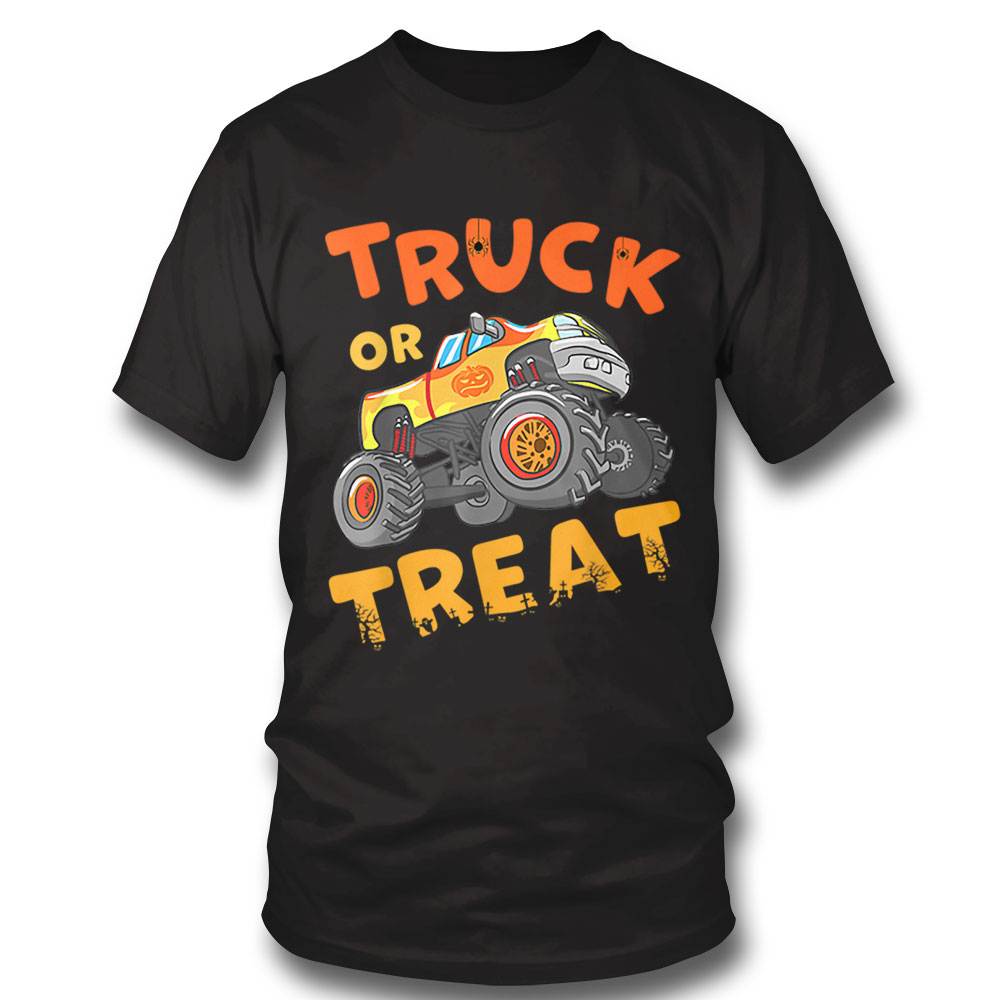 Kid Halloween Shirt For Men Monster Truck Outfit For Boys Shirt