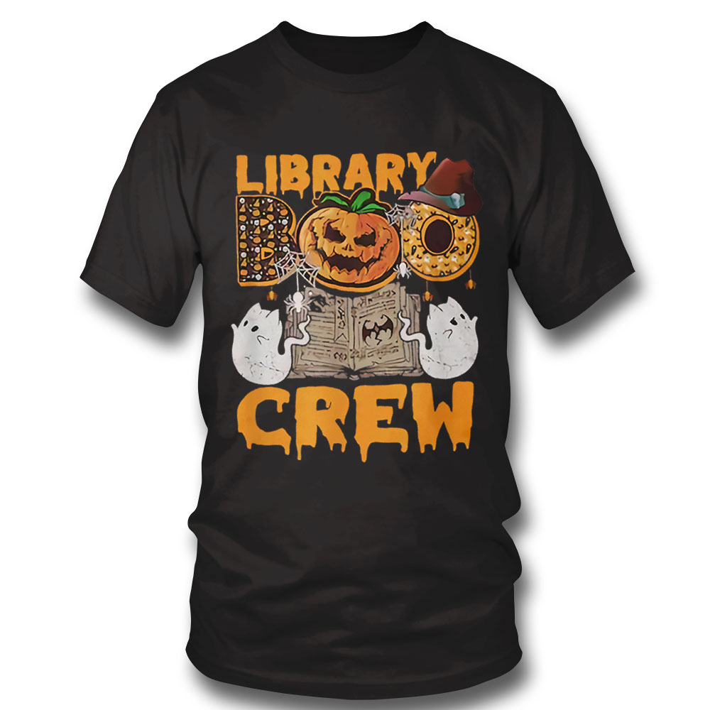 Library Boo Crew School Librarian Halloween Library Book T Shirt