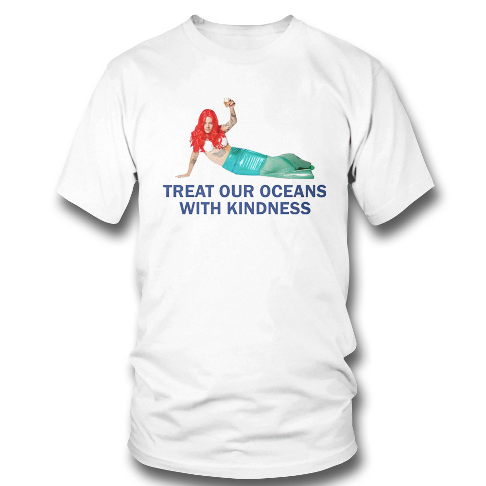 Harry Styles Mermaid Treat Our Oceans With Kindness Shirt