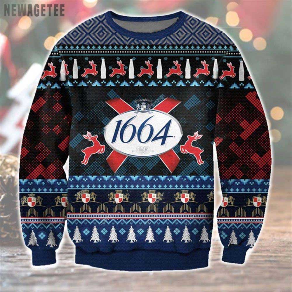 1664 Beer 3d Ugly Christmas Sweater Knitted Sweater