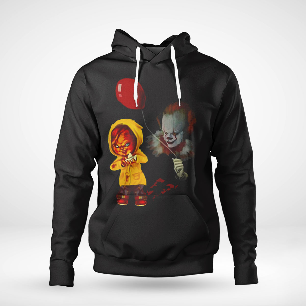 Clown And Chucky T Hoodie T-shirt Long Sleeve, Ladies Tee