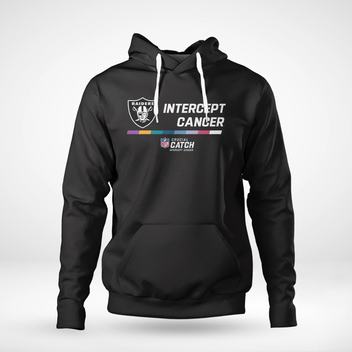 Las Vegas Raiders 2022 Nfl Intercept Cancer Crucial Catch Therma Performance Pullover Hoodie T-shirt Long Sleeve, Tank Top