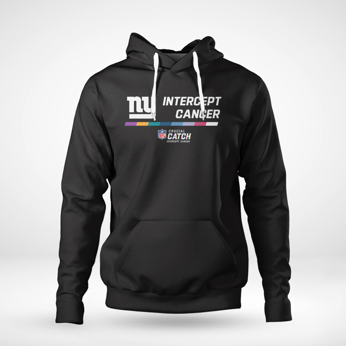 New York Giants 2022 Nfl Intercept Cancer Crucial Catch Therma Performance  Pullover Hoodie T-shirt Long
