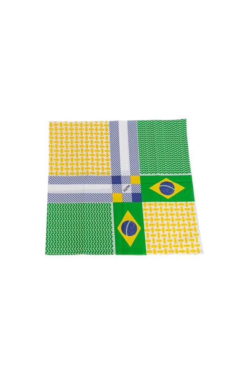 2022 World Cup Keffiyeh Brazil Shemagh Wrap Headwear Scarf For Fan Football Ghutra Scarf