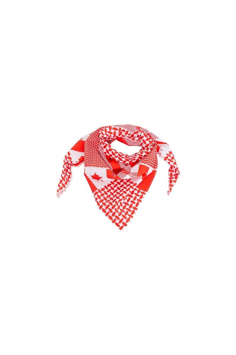 2022 World Cup Keffiyeh Canada Shemagh Wrap Headwear Scarf For Fan Les Rouges National Football Soccer Gift