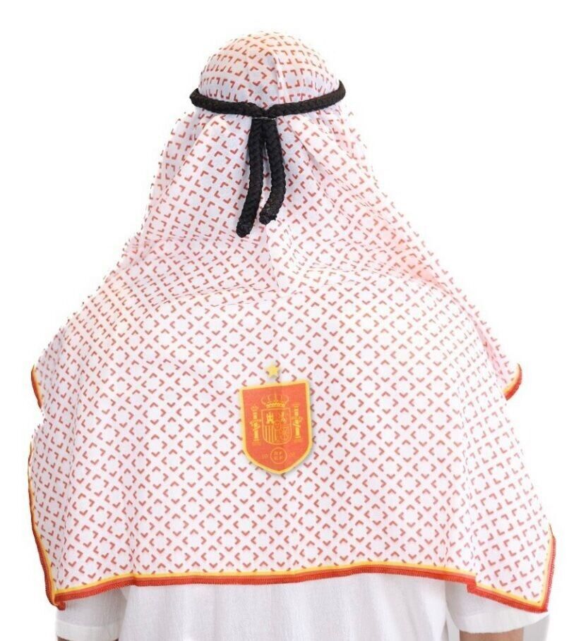 2022 World Cup Turban Spain Keffiyeh Shemagh Wrap Headwear Scarf Gift