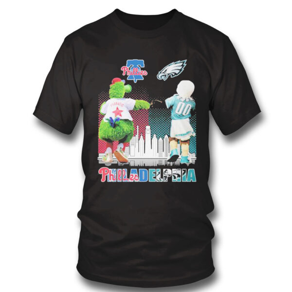 Mascot Philadelphia Phillies And Philadelphia Eagles City Sport Team Shirt