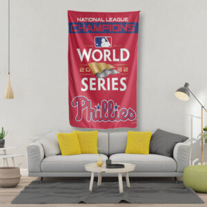 Wall Flag 2 Philadelphia Phillies WinCraft 2022 National League Champions Flag