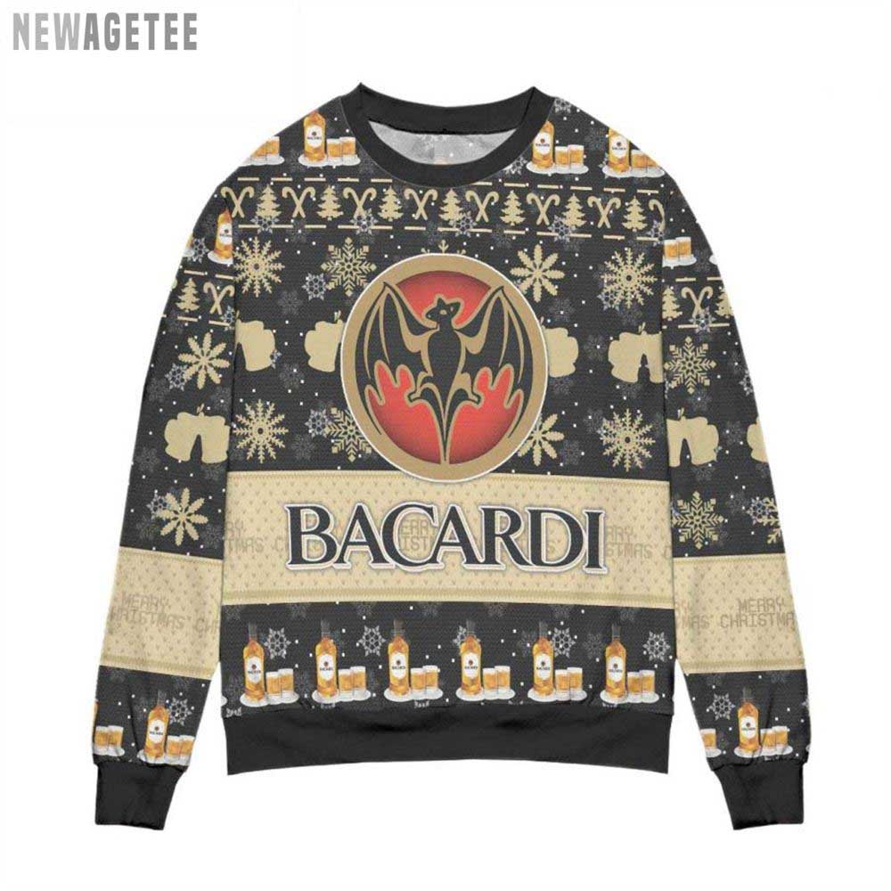 Bacardi 151 Bat Rum Ugly Christmas Sweater Knitted Sweater