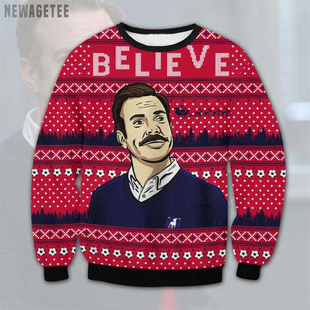 Believe Ted Lasso Afc Richmond Ugly Christmas Sweater Knitted Sweater
