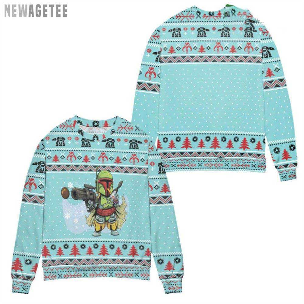 Boba Fett Mandalorian Star Wars Ugly Christmas Sweater Knitted Sweater