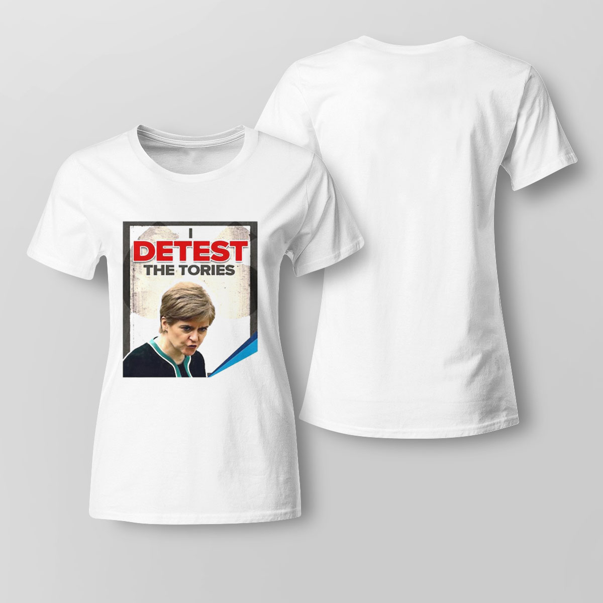 Detest The Tories Shirt Long Sleeve, Ladies Tee