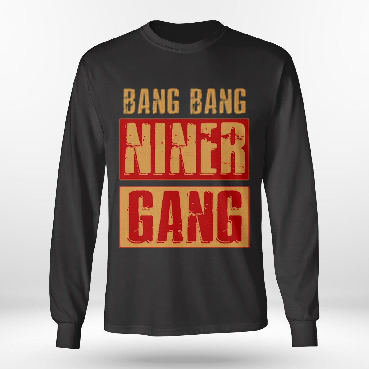 Millionaire Mentality Bang Bang Niner Gang Red Long Sleeve T-Shirt