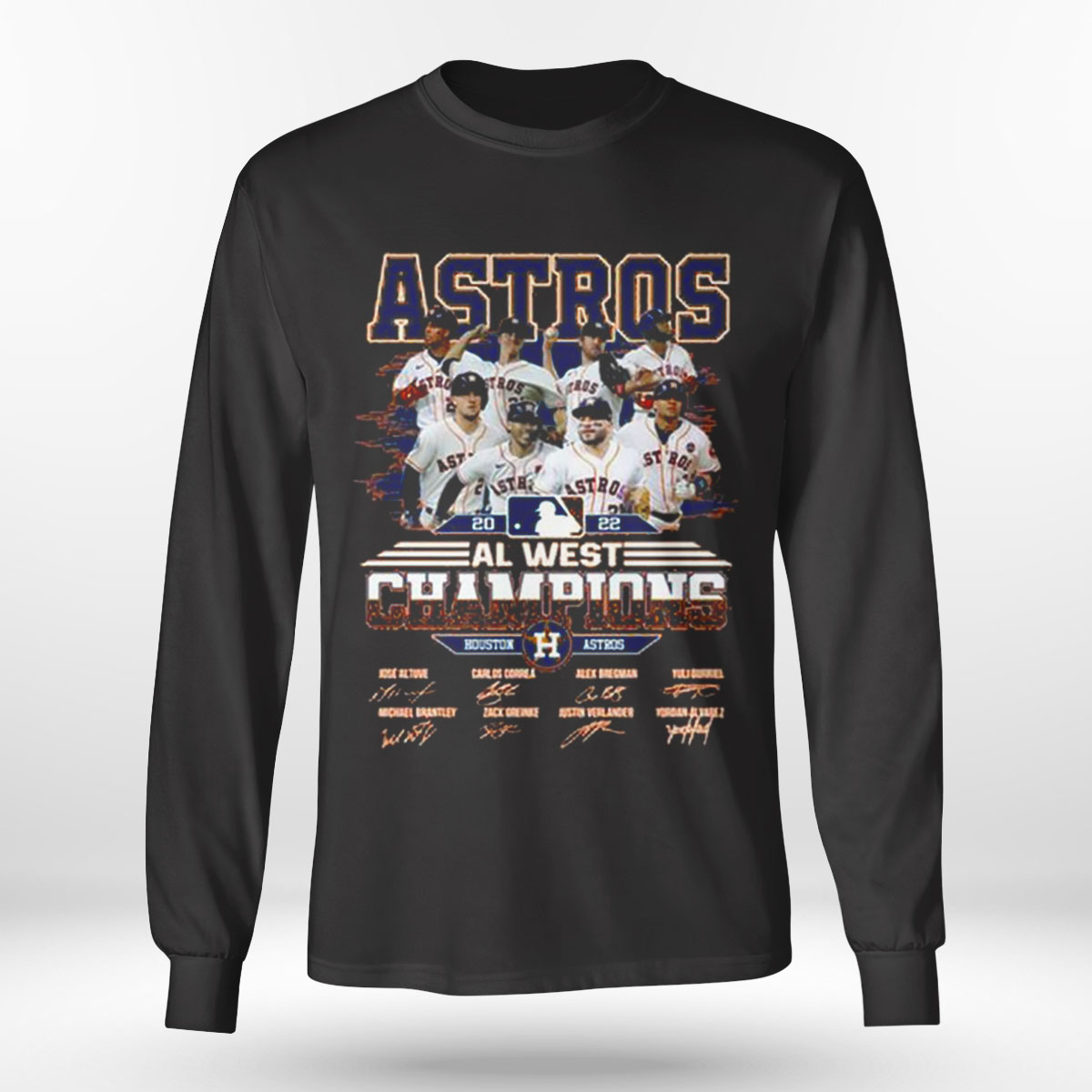 Houston Astros 2022 al west champions signatures shirt, hoodie