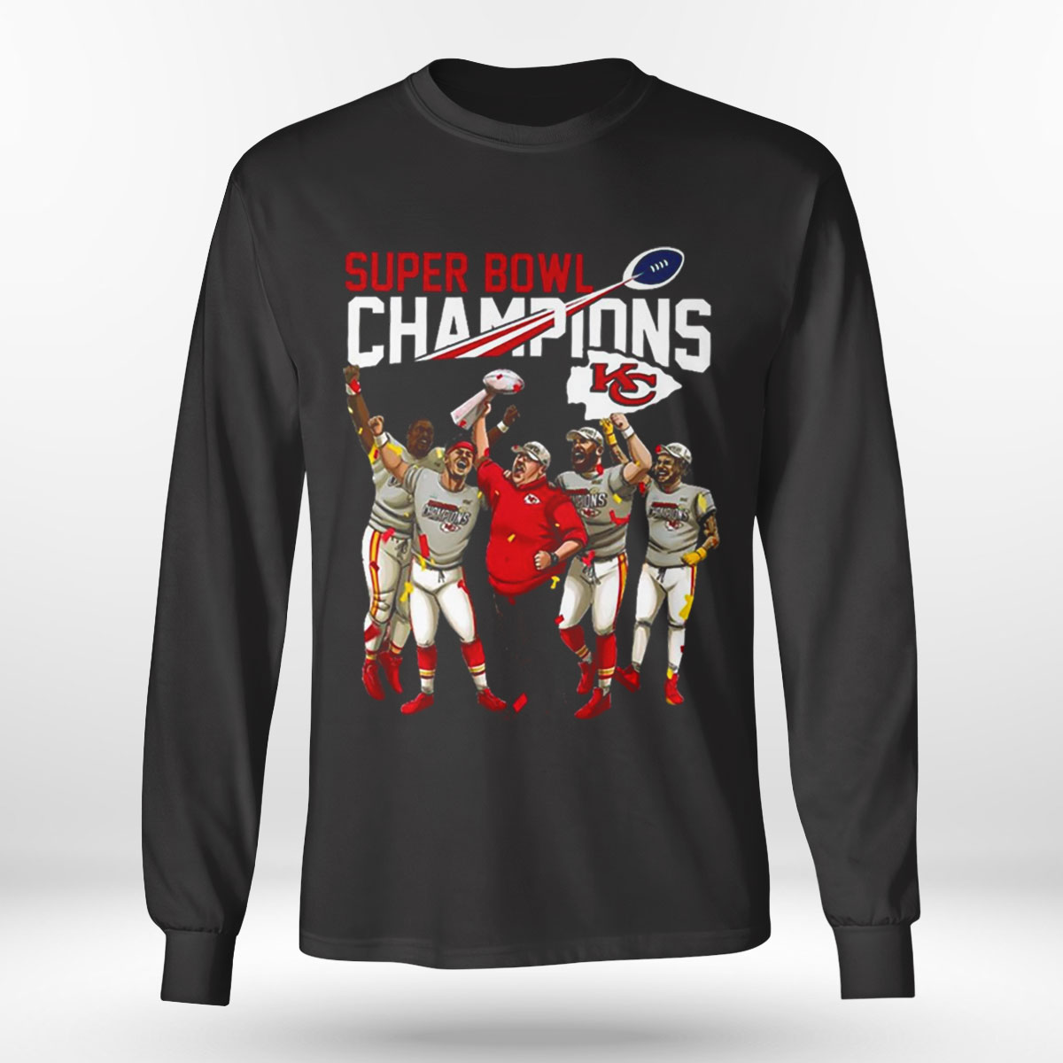 Super Bowl Champions Kansas City Chiefs Nfl Football Shirt Long Sleeve,  Ladies Tee