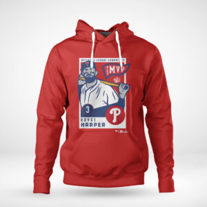 red Hoodie Philadelphia Phillies Bryce Harper National League Champions MVP 2022 T Shirt