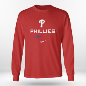 red Longsleeve shirt Philadelphia Phillies Nike Red 2022 Postseason