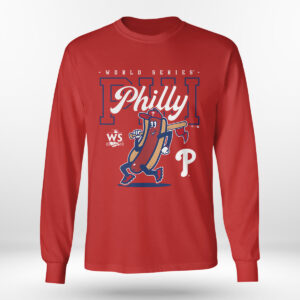 red Longsleeve shirt Phillies 2022 World Series On To Victory Shirt