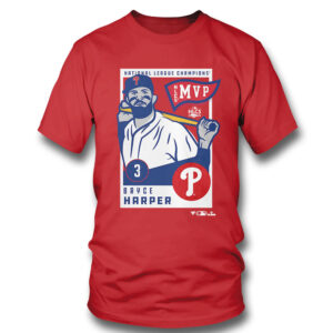 red shirt Philadelphia Phillies Bryce Harper National League Champions MVP 2022 T Shirt