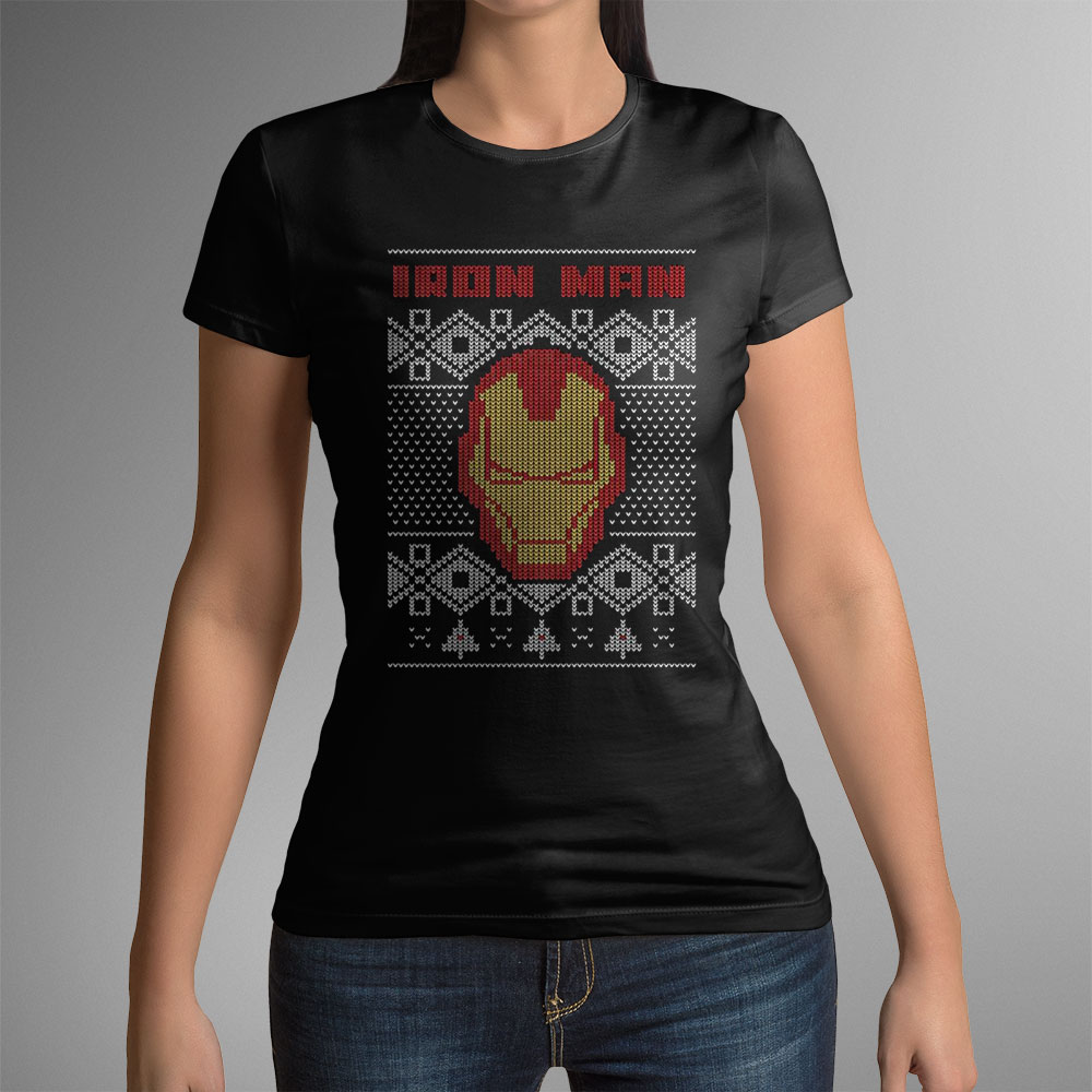 Marvel Iron Man Mask Ugly Christmas Sweatshirt