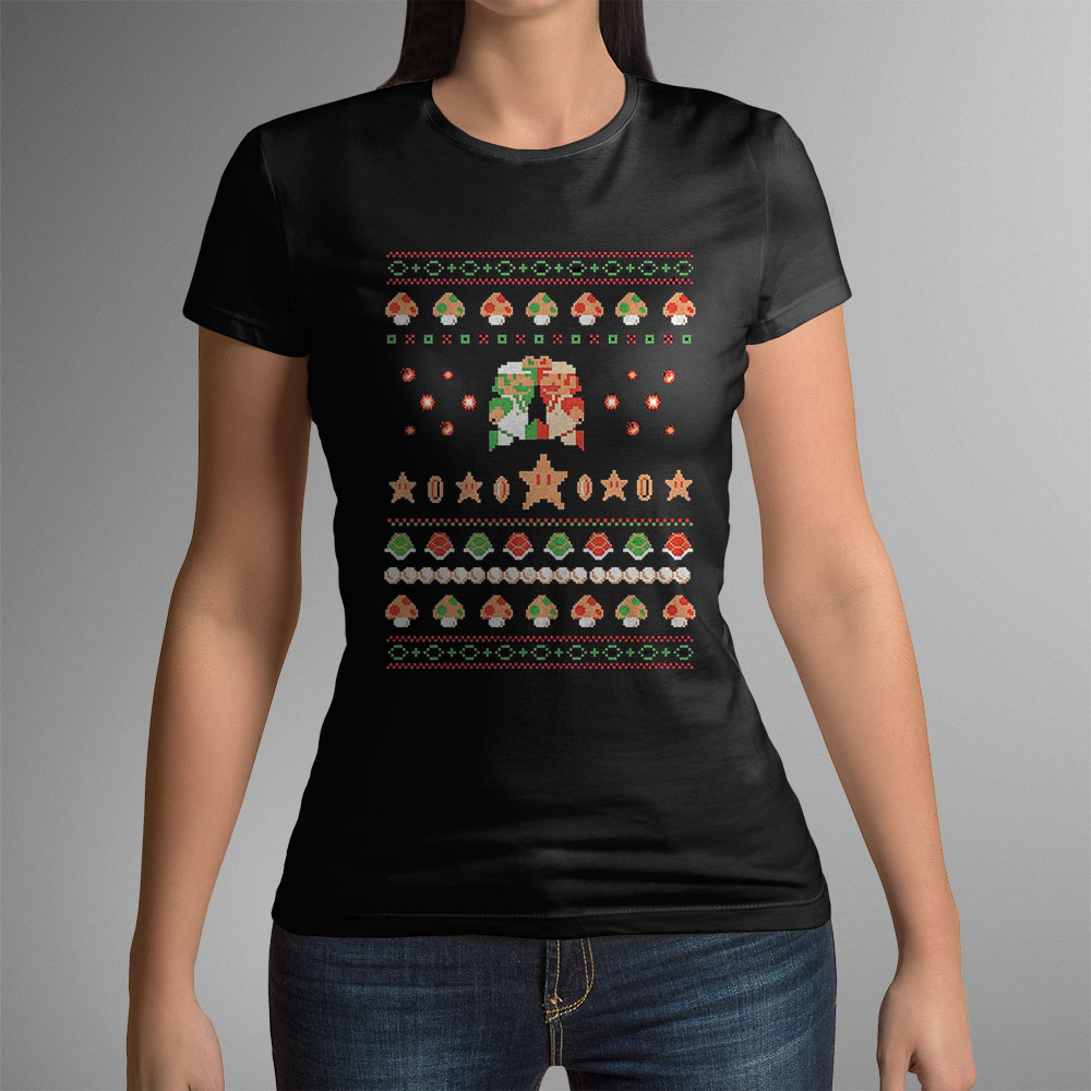 Nintendo Mario Bit Ugly Christmas Sweatshirt