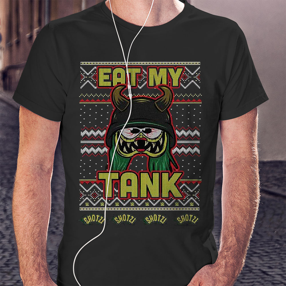 Wwe Shotzi Blackheart Eat My Tank Ugly Christmas Sweatshirt