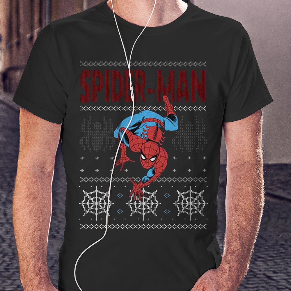Marvel Spider Man Ugly Spidey Christmas Sweater T Shirt