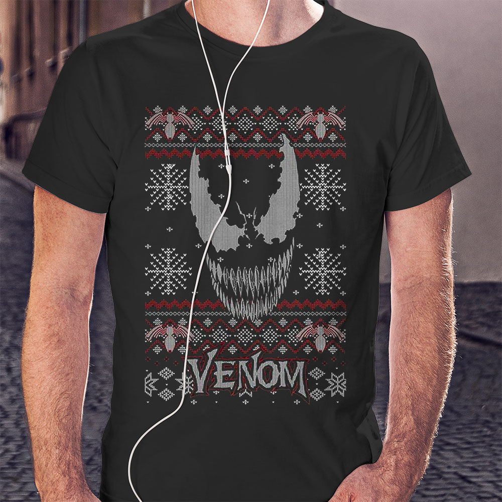 Marvel Venom Venom Ugly Christmas Girls Slouchy Sweatshirt