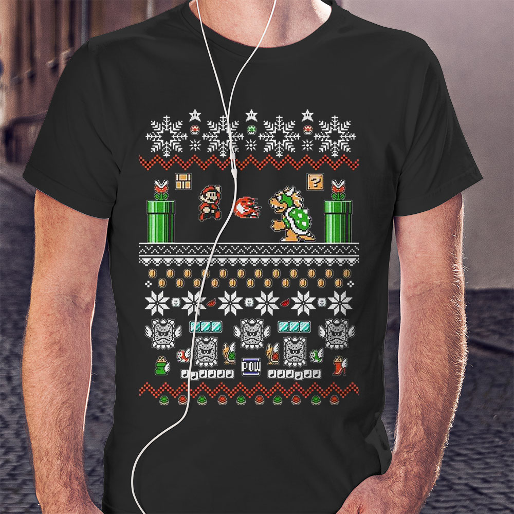 Nintendo Mario Bit Ugly Christmas Sweatshirt