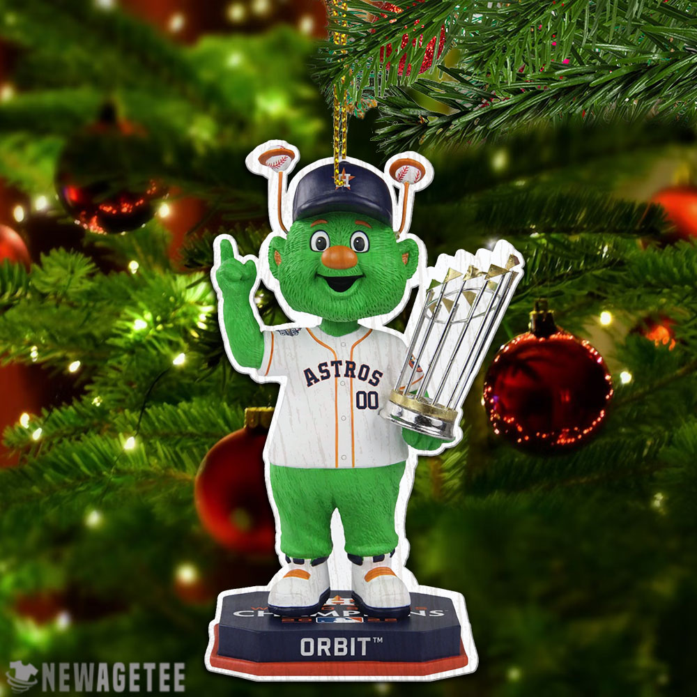 Orbit Houston Astros 2022 World Series Champions Mascot Christmas Wood Ornament Xmas Tree Decor