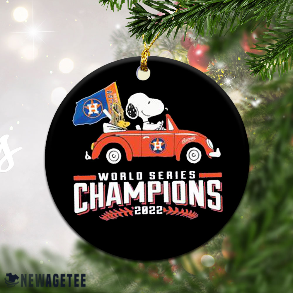 Snoopy And Woodstock Christmas Ornament Houston Astros 2022 World Series Champions