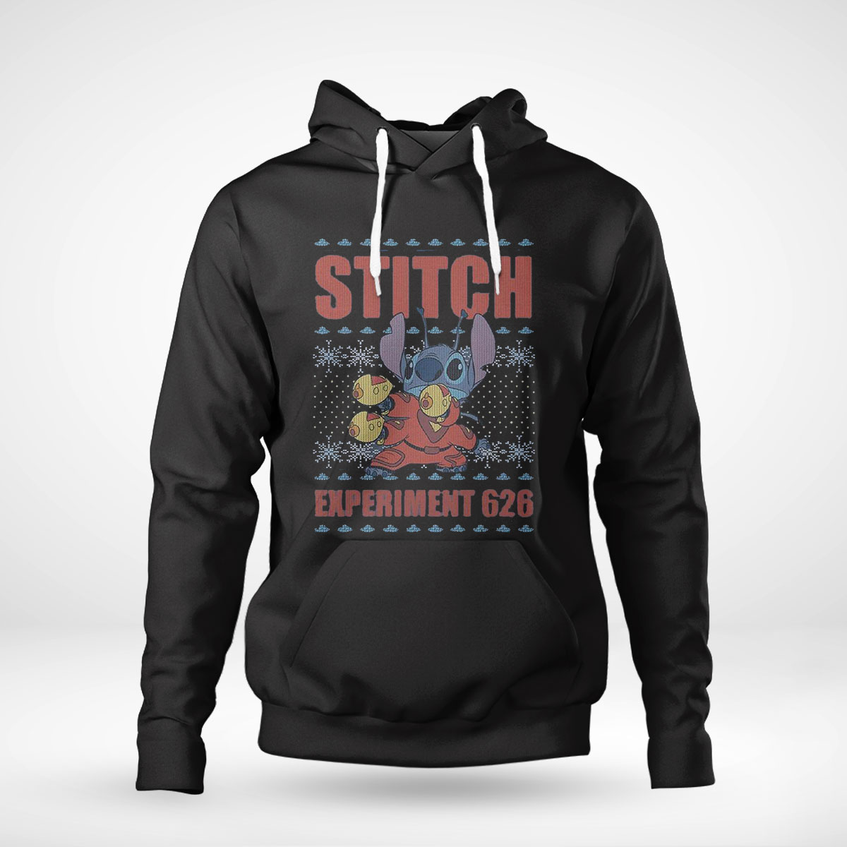 Disney Lilo Stitch Experiment 626 Ugly Christmas Girls Slouchy Sweatshirt