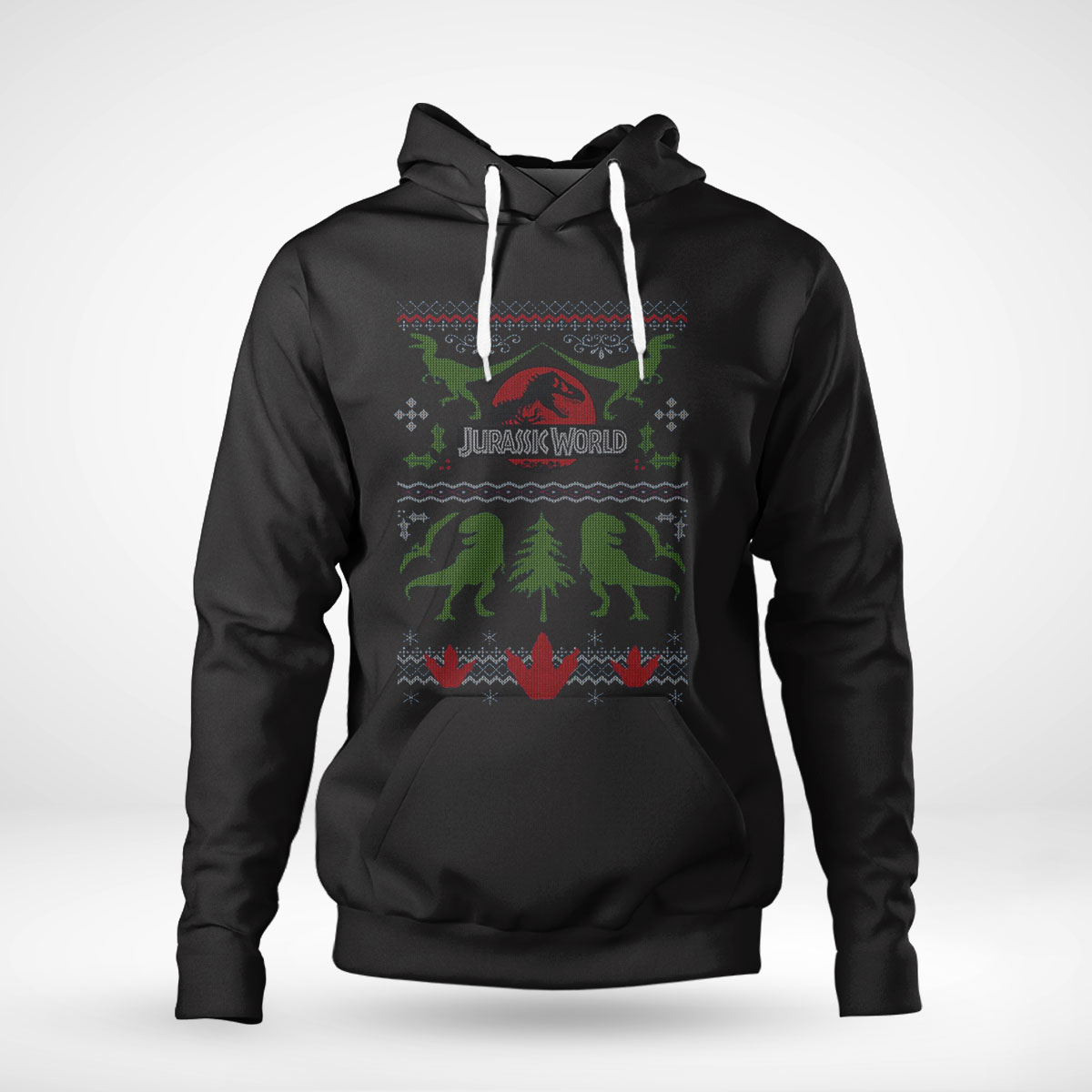 Jurassic Park Ugly Christmas Life Finds A Way T-shirt