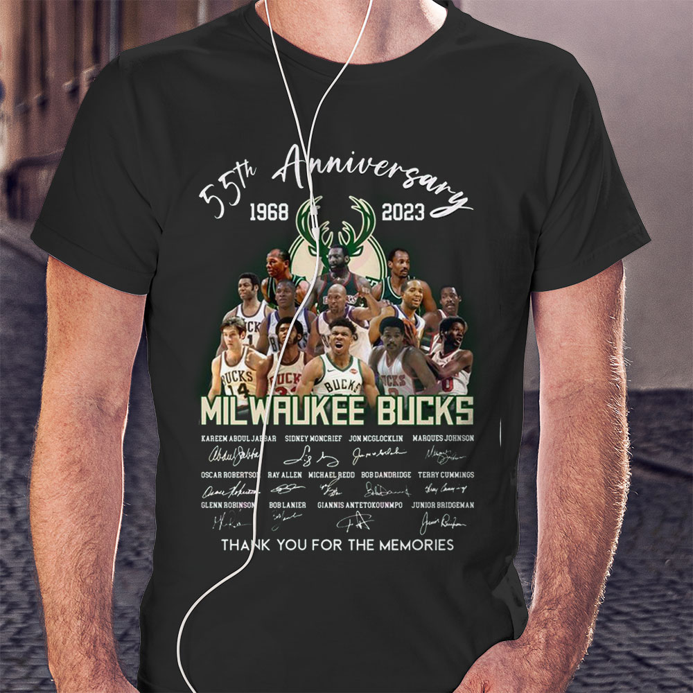 55th Anniversary Milwaukee Bucks Thank You For The Memories T-shirt