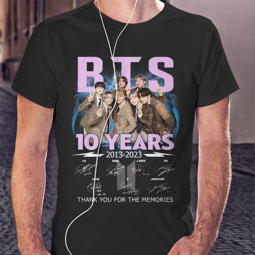 Bts 10 Years 2013 – 2023 Thank You For The Memories T-shirt