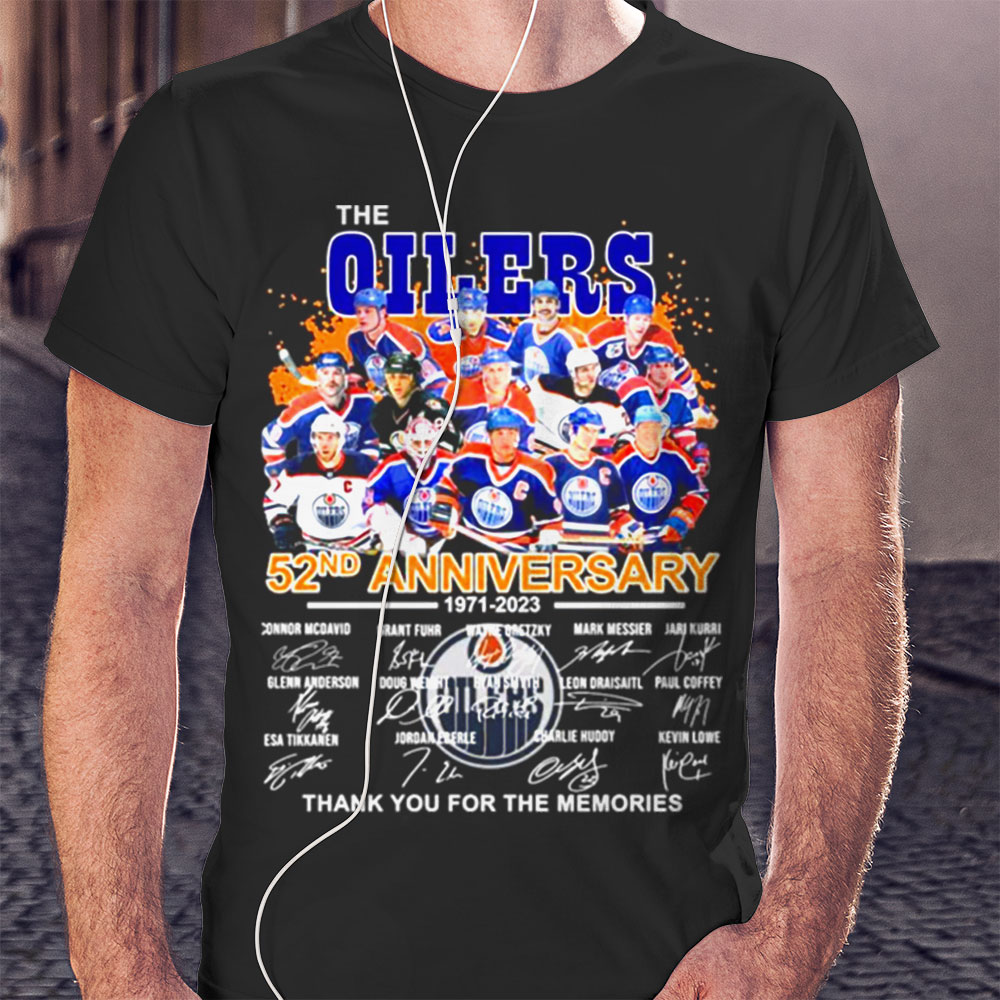 Wayne Gretzky Edmonton Oilers The Great One Signature Shirt