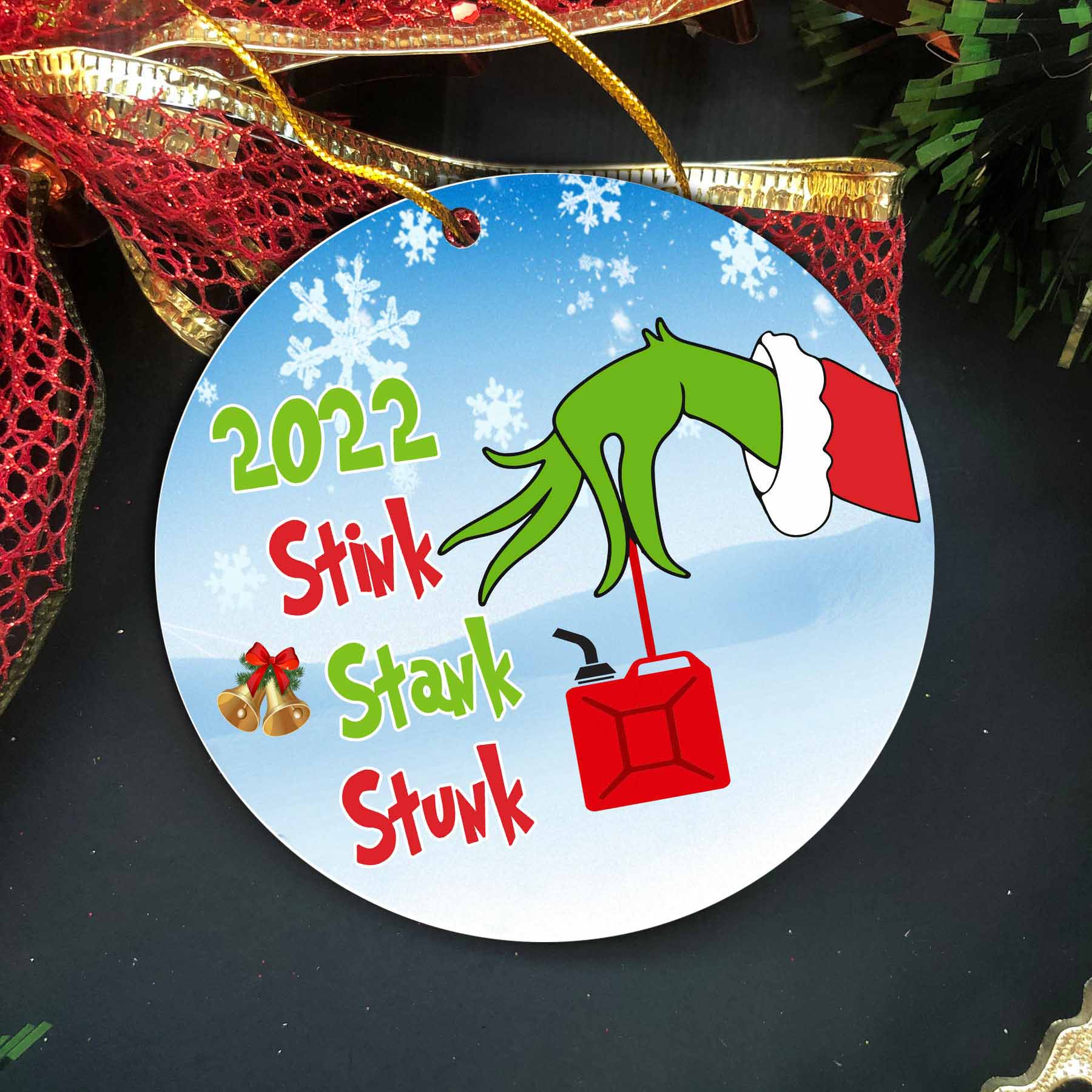 2022 Shitters Full Not My Tank Cousin Eddie Circle Christmas Ornament