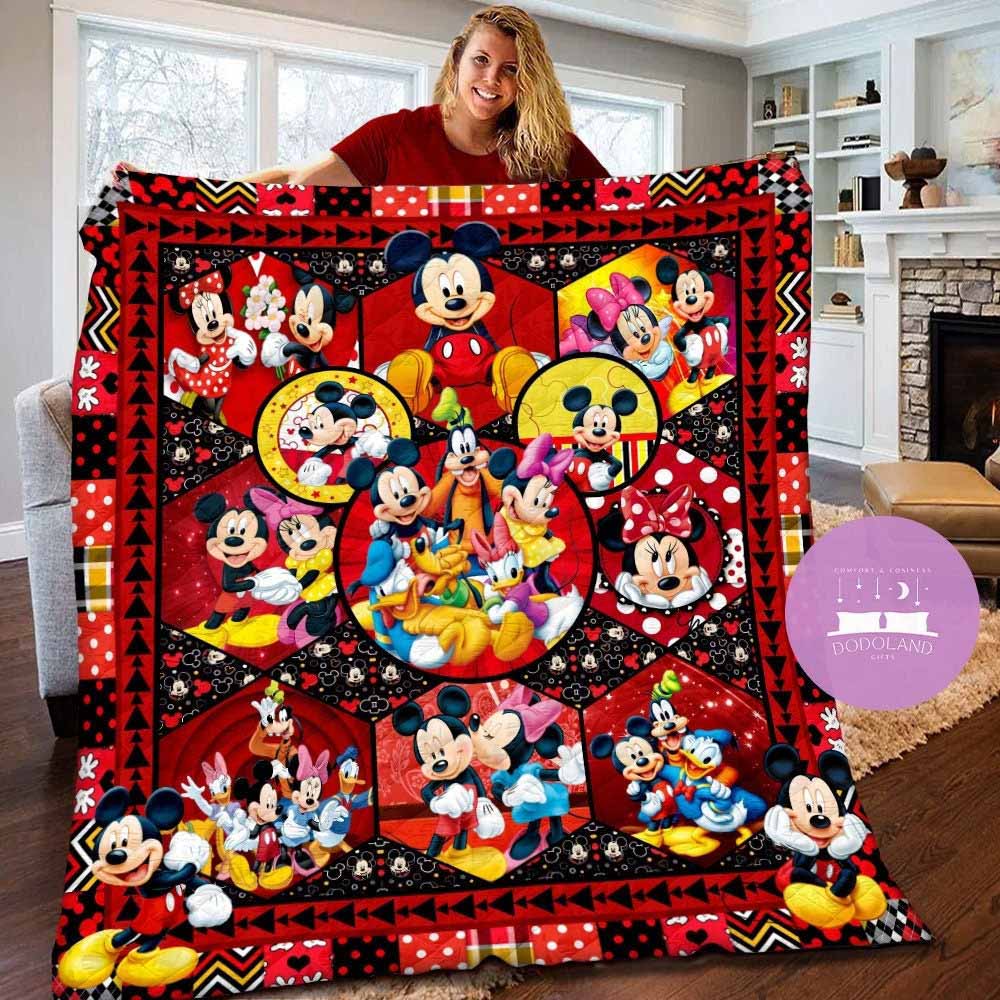 SALE] Louis Vuitton Mickey Mouse Fleece Blanket - Luxury & Sports Store