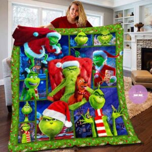 Dr Seuss The Grinch Christmas Quilt Blanket