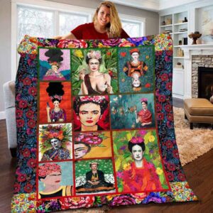 Frida Kahlo Fleece Baby Blanket