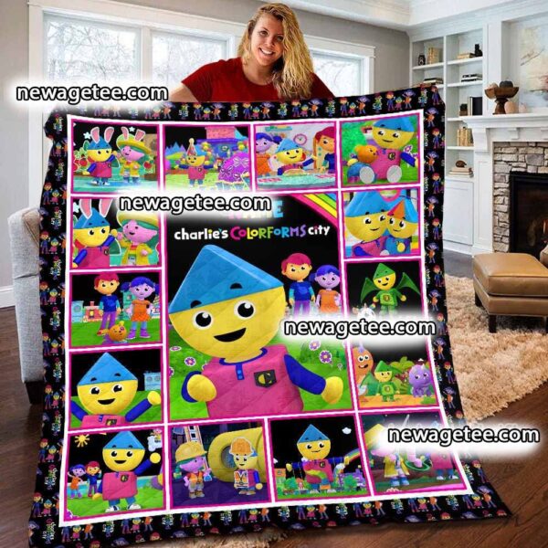 Personalized Charlie’s Colorforms City Charlies Plush Baby Blanket