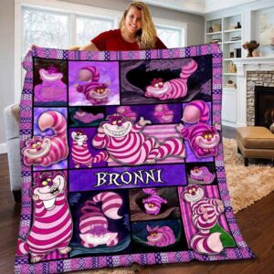 Personalized Disney Cheshire Cat Soft Fleece Blanket