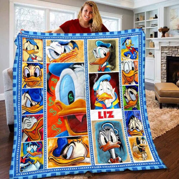 Personalized Disney Donald Duck Fleece Blanket For Baby