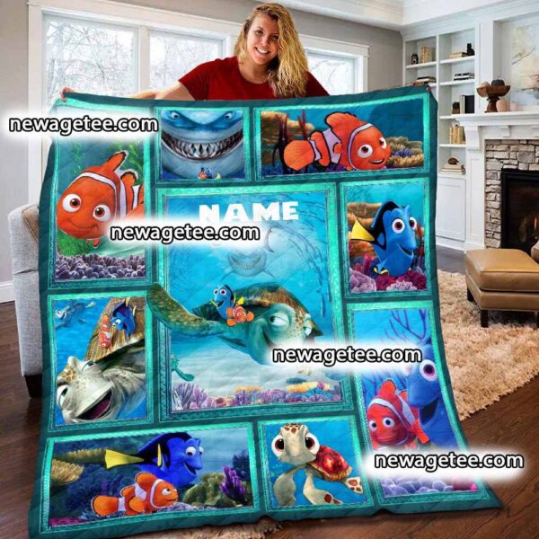 Personalized Disney Finding Nemo Fleece Quilt Blanket