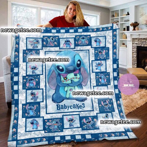 Personalized Disney Lilo And Stitch Christmas Quilt Blanket