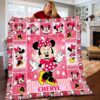 Personalized Disney Minnie Mouse Fleece Blanket For Baby