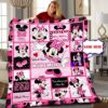 Personalized Disney Minnie Mouse Fleece Blanket For Baby