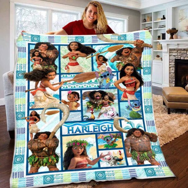 Personalized Disney Moana Princess Baby Fleece Blanket