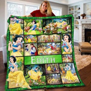 Personalized Disney Snow White Fleece Quilt Blanket