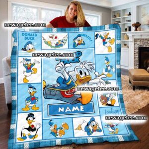 Personalized Donald Duck Fleece Blanket For Baby